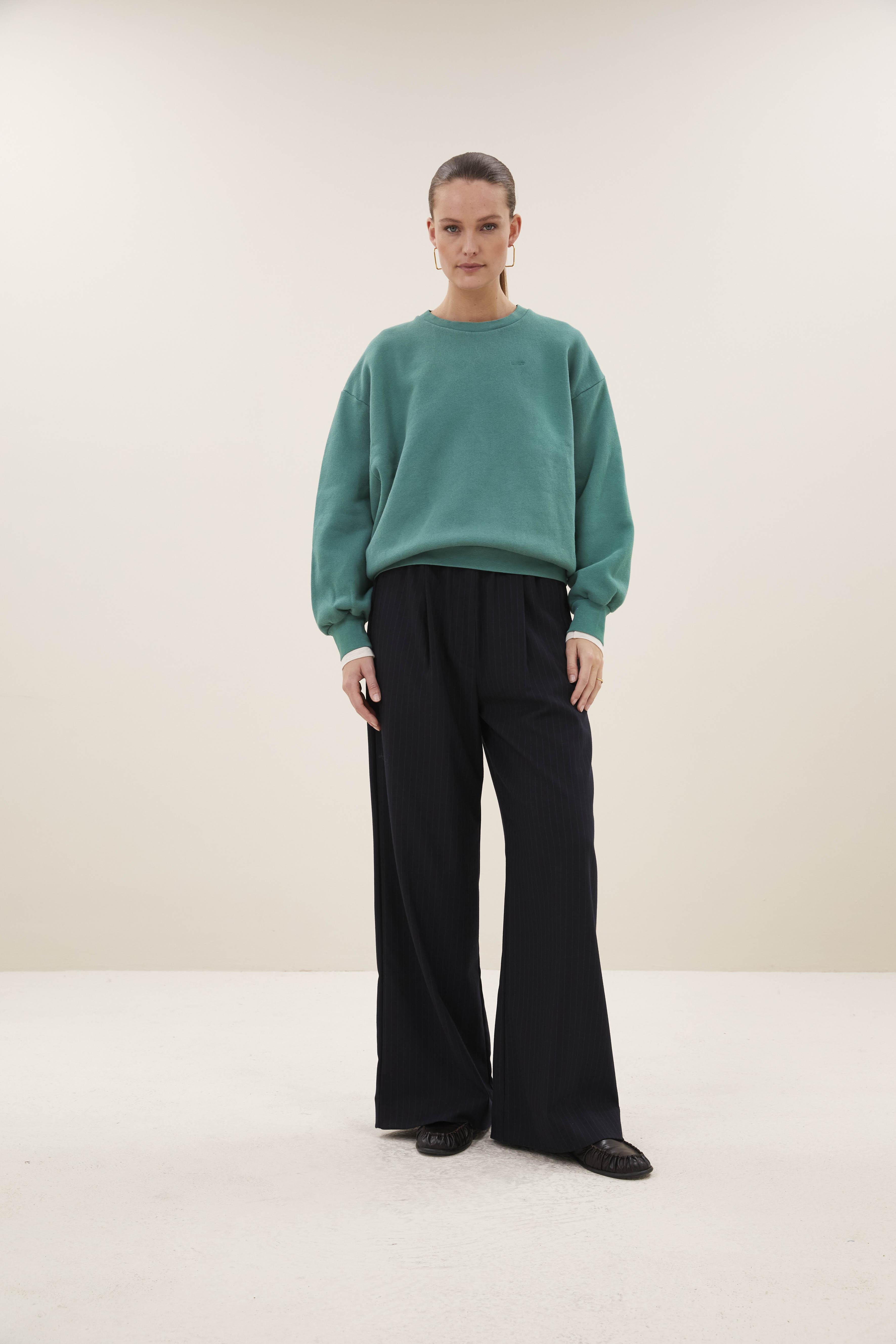 By-Bar Lili Lucky Sweater Frosty Green Damen Pullover Baumwolle grün
